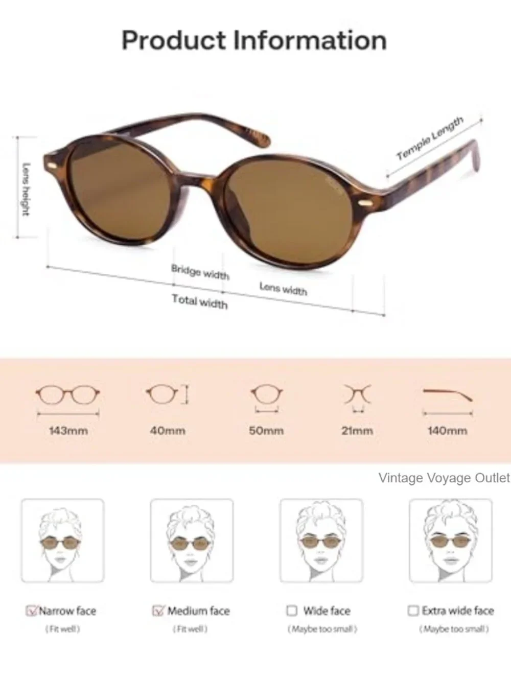 Small Retro Oval Polarized Sunglasses UV400 TAC Lenses | 80s 90s Y2K Vintage
